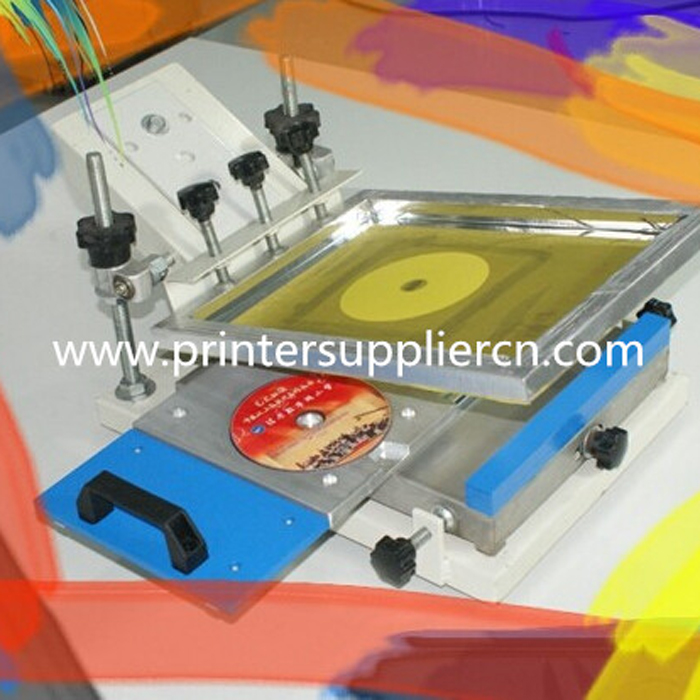 Manual screen printing machine for DVD and CD