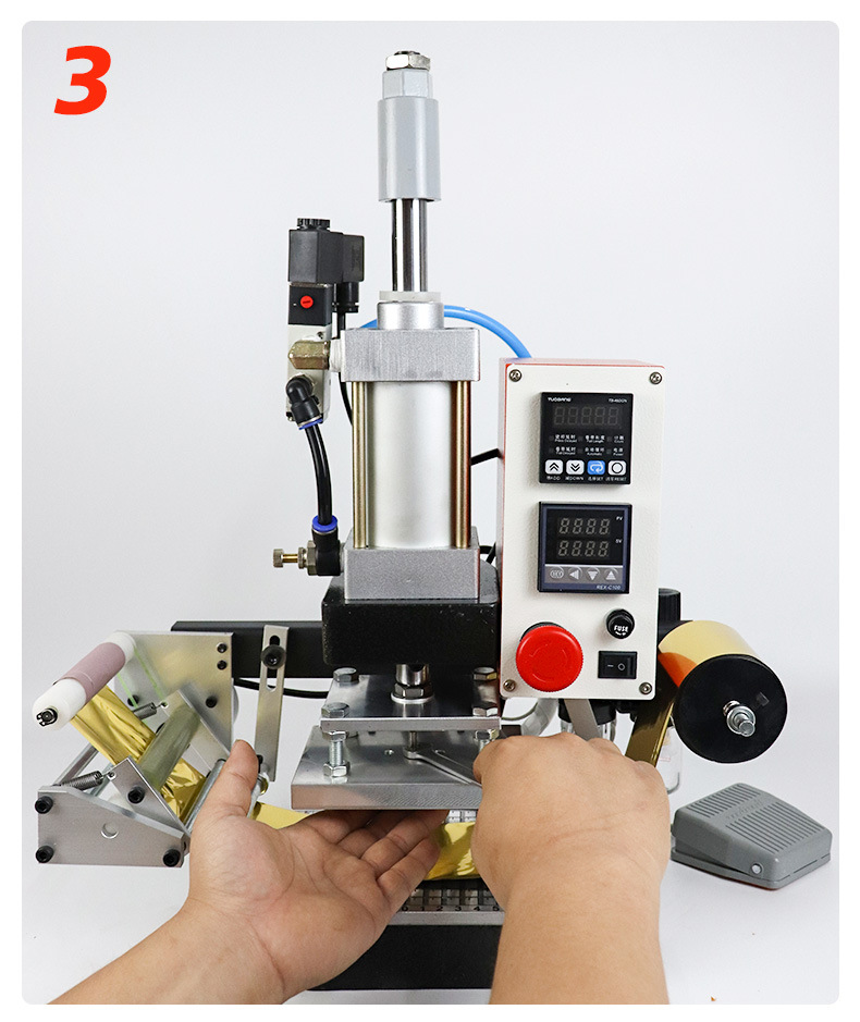 Pneumatic Desktop Hot Embossing Machine for Leather