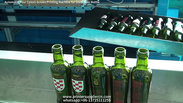 four color screen printing machine for bottle