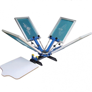 4 Colors 2 Stations T Shirt Screen Printing Machine