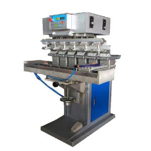 6 Color Logo Pad Printing Machine With Shuttle 