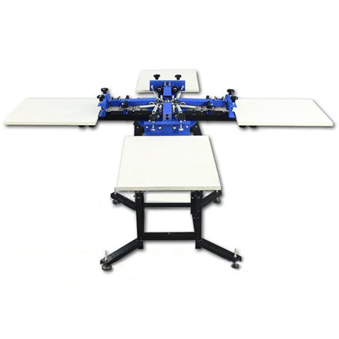 Manual Carousel 4 Colors 4 Stations Screen Printing Machine for Tshirt