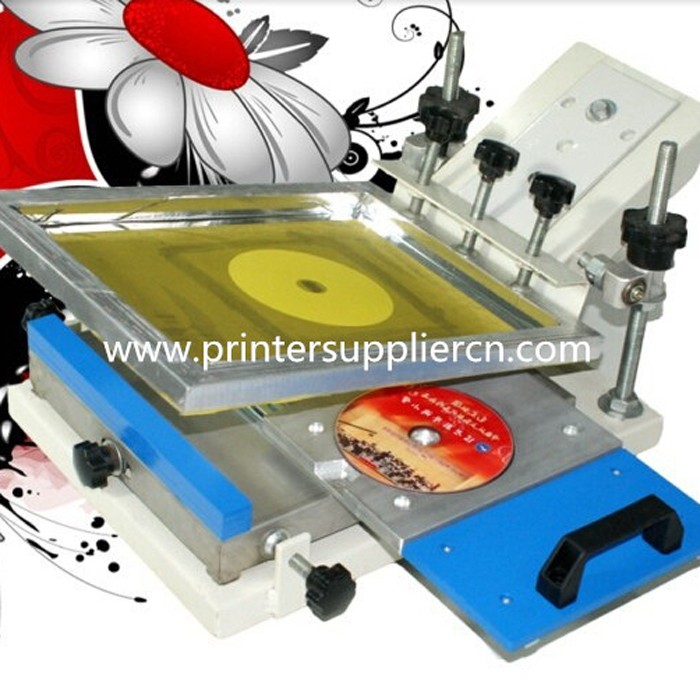 Manual screen printing machine for DVD and CD