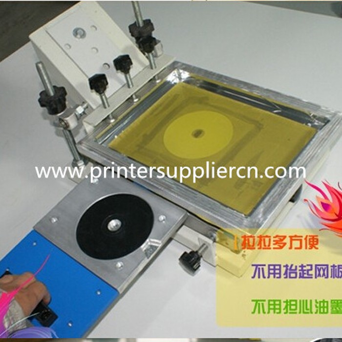 Manual screen printing machine for DVD and CD