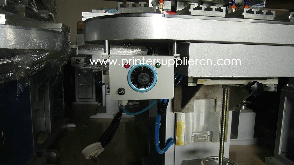 Pneumatic Rotary 4 Color Pad Printer Open Tray