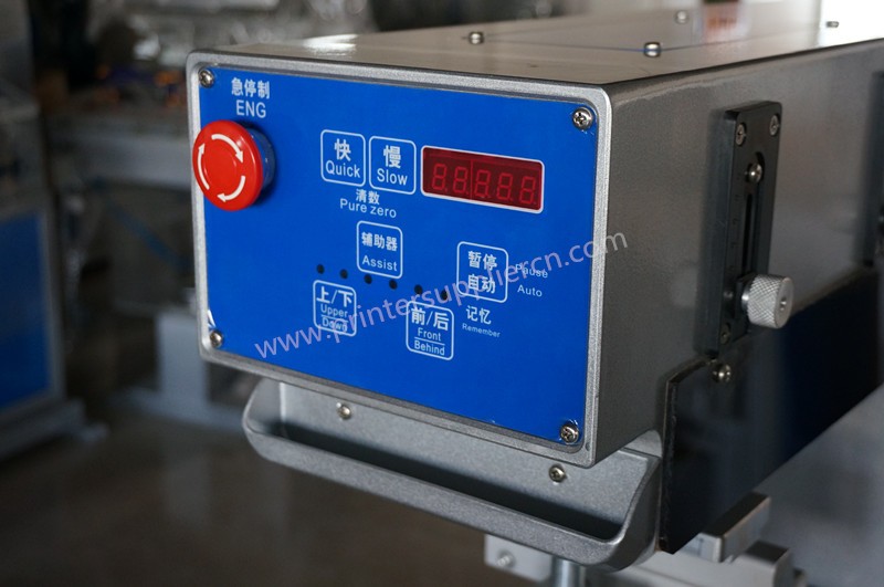 Pneumatic Rotary 4 Color Pad Printer Open Tray